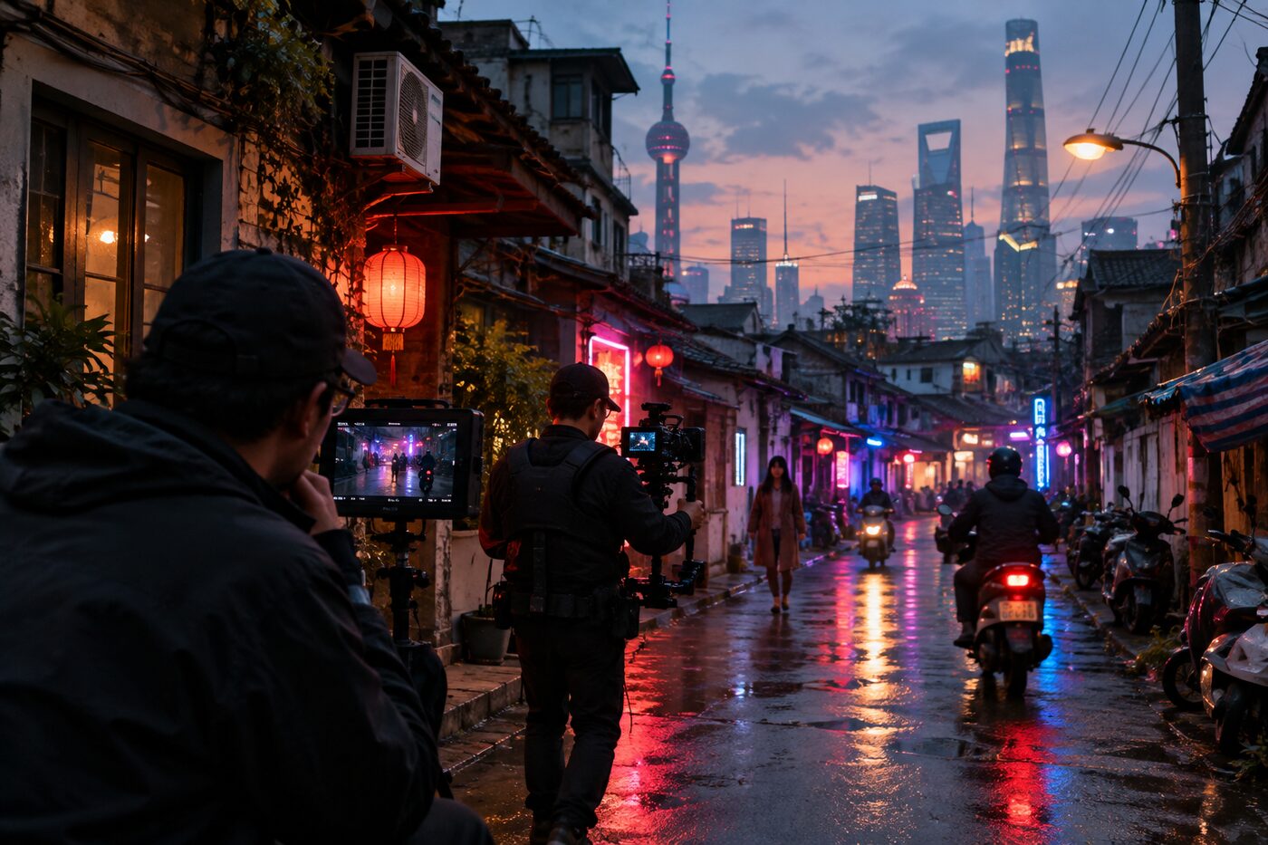 Shanghai, AI-generated illustration